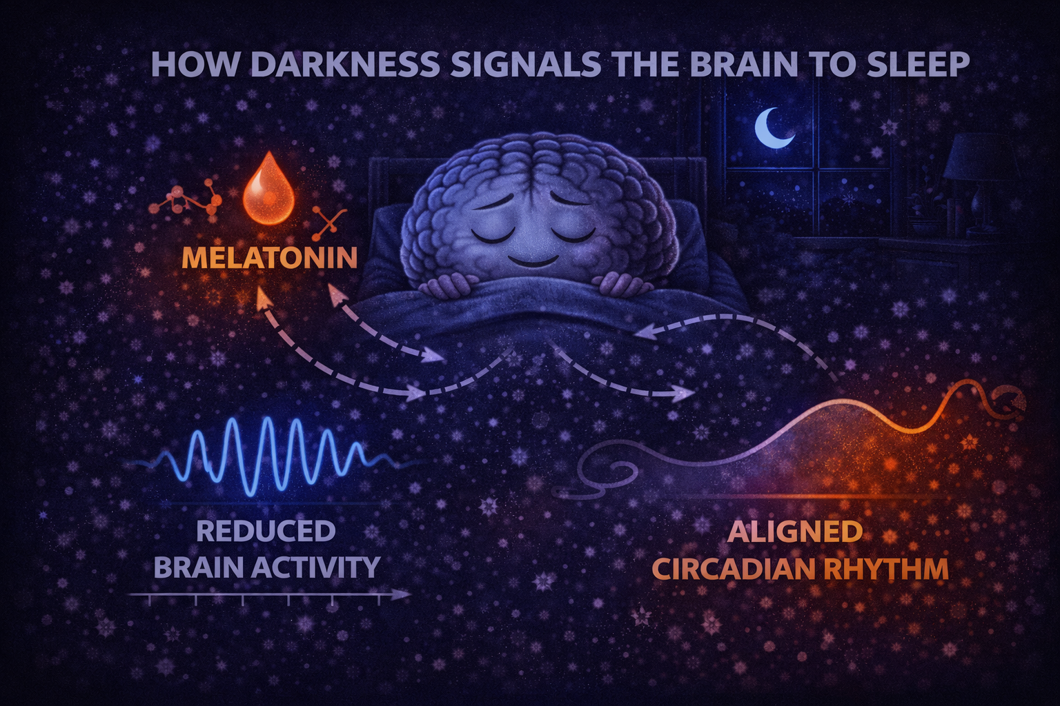 How Darkness Signals the Brain to Sleep
