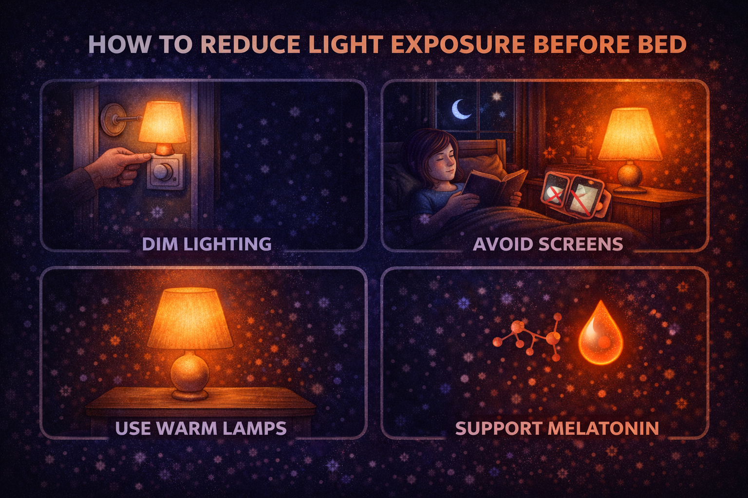 How to Reduce Light Exposure Before Bed