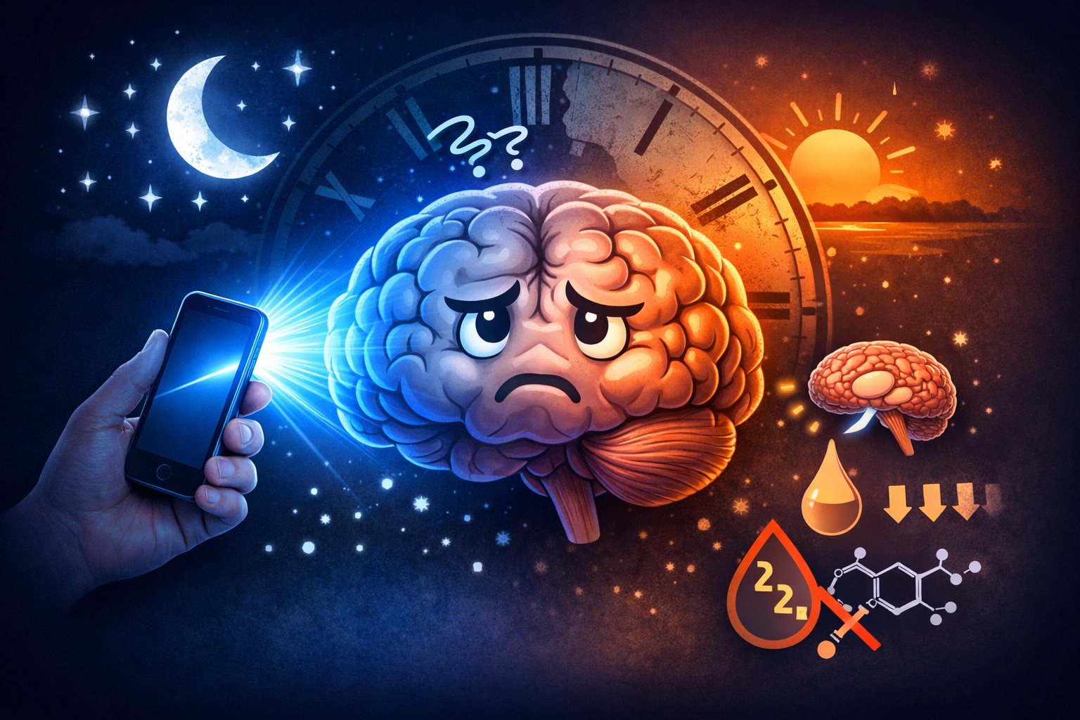 How Light at Night Confuses the Brain