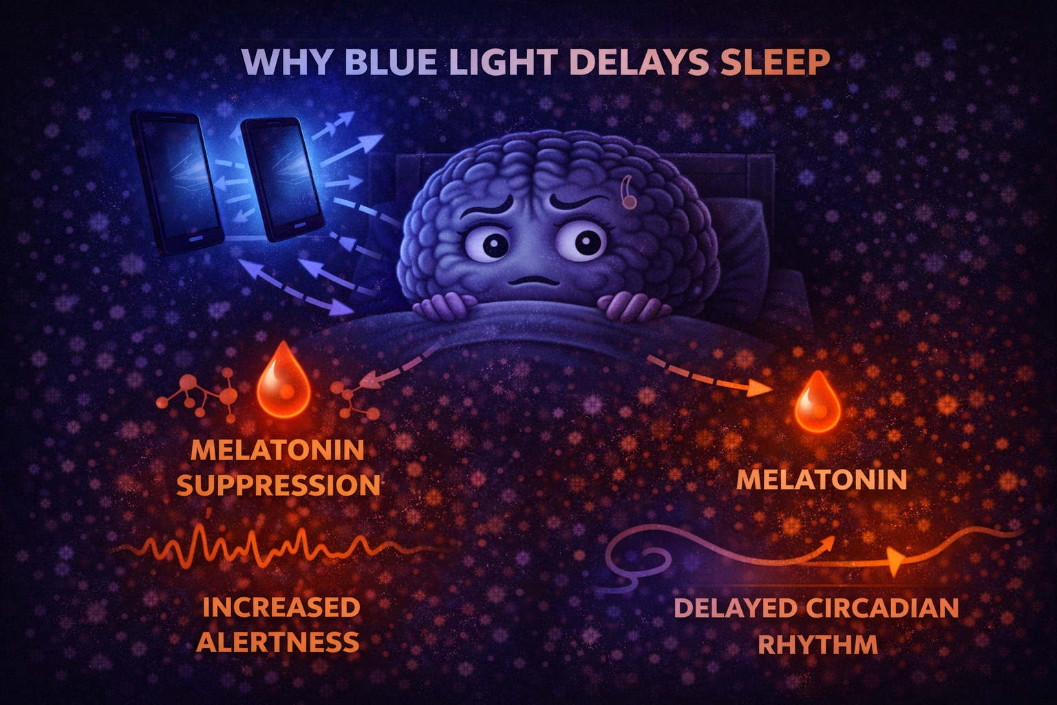 Why Blue Light Delays Sleep