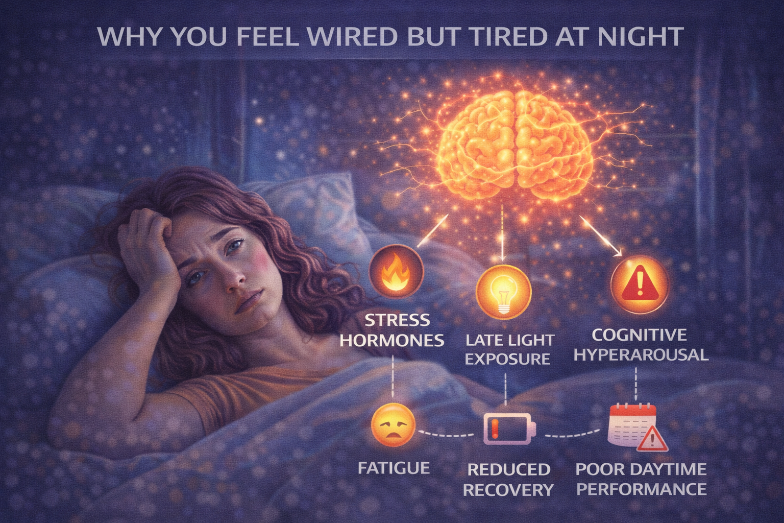 Why You Feel Wired but Tired at Night
